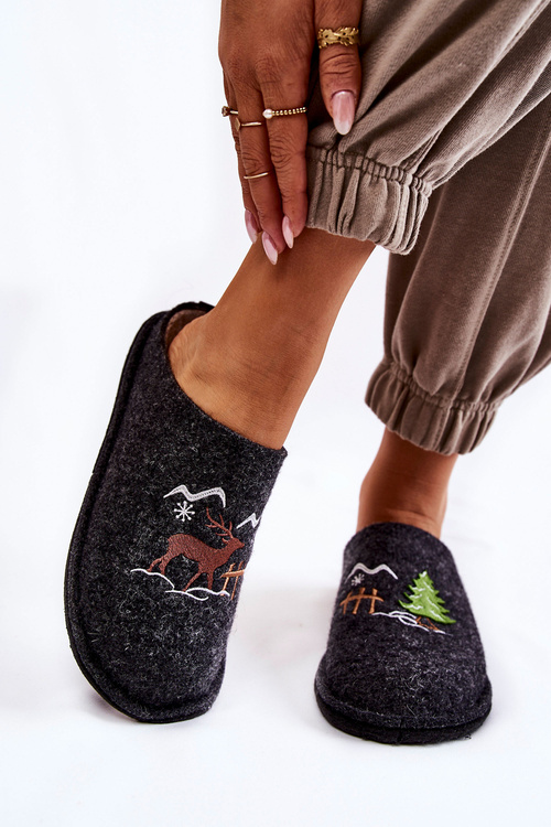 Домашні тапочки Big Star KK276018 Black and Beige