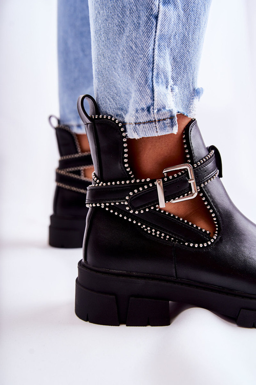 Жіночі шкіряні чоботи з шпилькою Чорні бордові чоботи