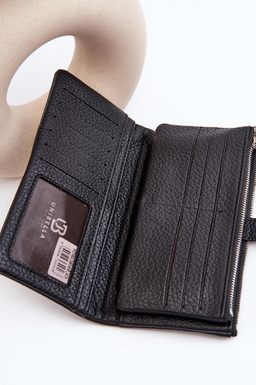 Жіночий місткий гаманець чорний Aenima