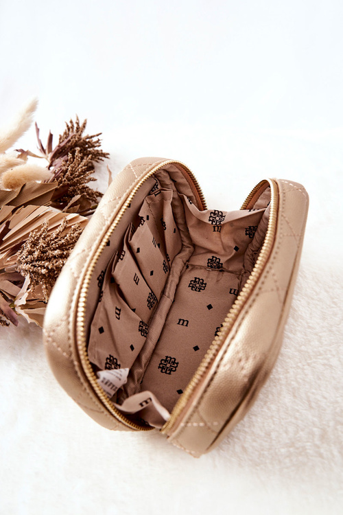 Маленька стьобана косметичка Monnari CSM0050-023 Gold