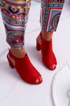 Жіночі босоніжки на шпильці з відкритим носком Red Esta
