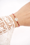 Жіночий браслет Red String Celebrity Gold Clover Clara