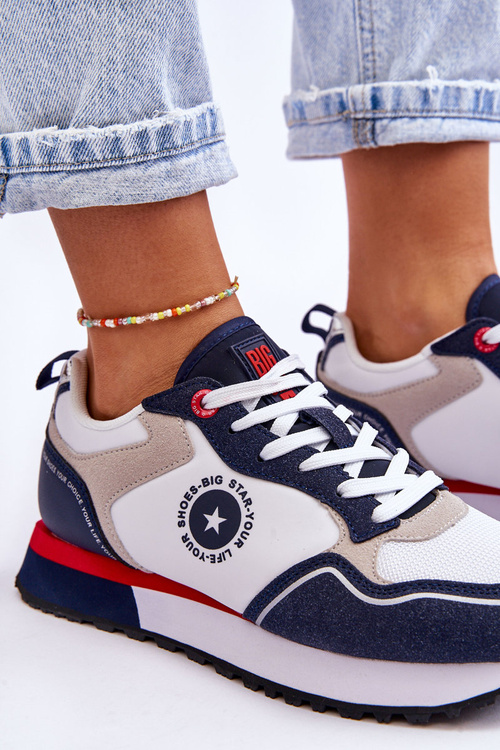 Жіночі кросівки Memory Foam System Big Star LL274538 Білий і темно-синій