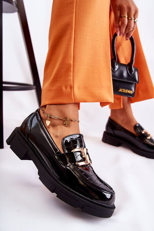 Модні шкіряні лофери Black Loveliness