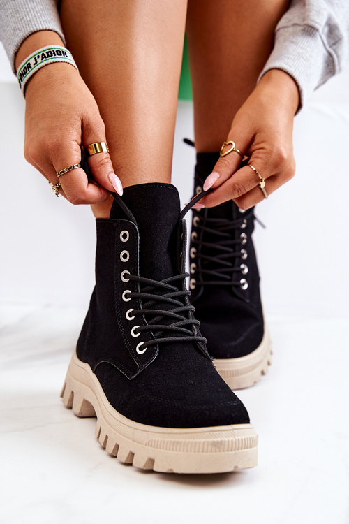 Замшеві чоботи на зав'язках Black Hurricane
