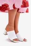 Жіночі Сандалі На Каблуку Типу Блок Білі Wenilan