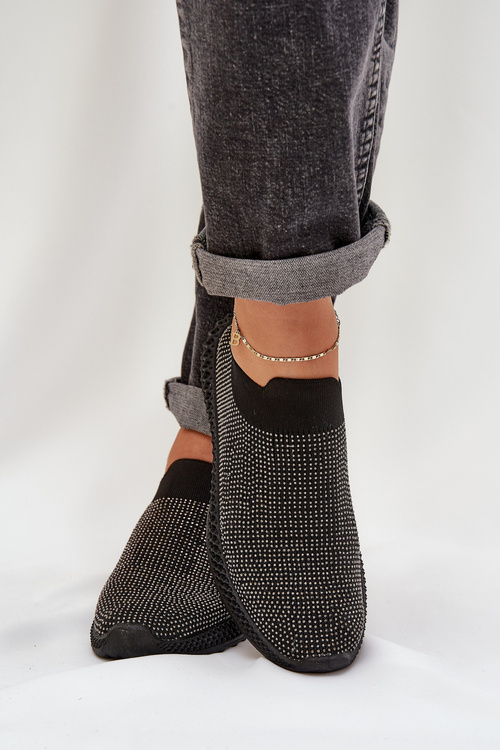 Жіночі Спортивні Черевики Без Шнурків З Декором D&A TW121 Чорні