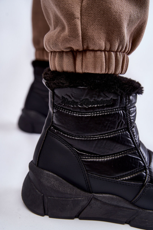 Жіночі зимові черевики на блискавці чорні Senia