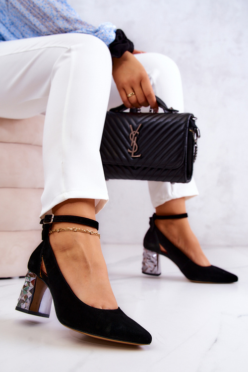 Замшеві туфлі з бантом Maciejka 05059-01 Чорні