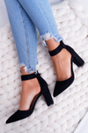 Жіночі туфлі на шпильці Black Domine