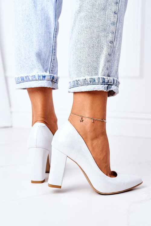 Атласні туфлі Lewski Shoes 2453 Silver