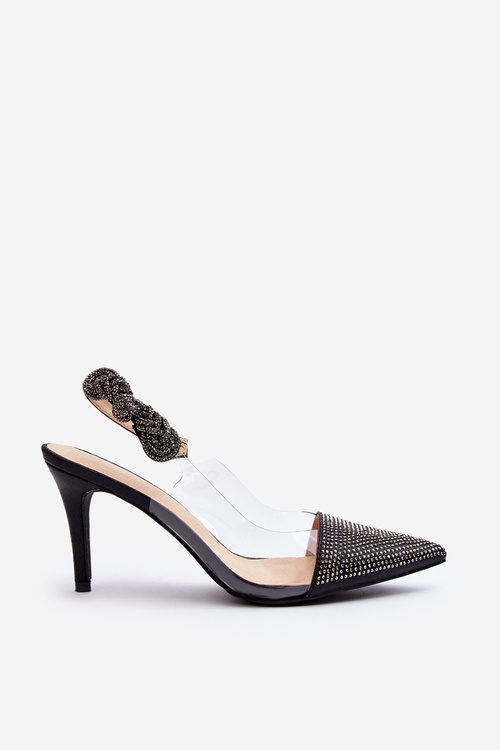 Високі підбори з прикрасами D&A MR1966-11 Чорні