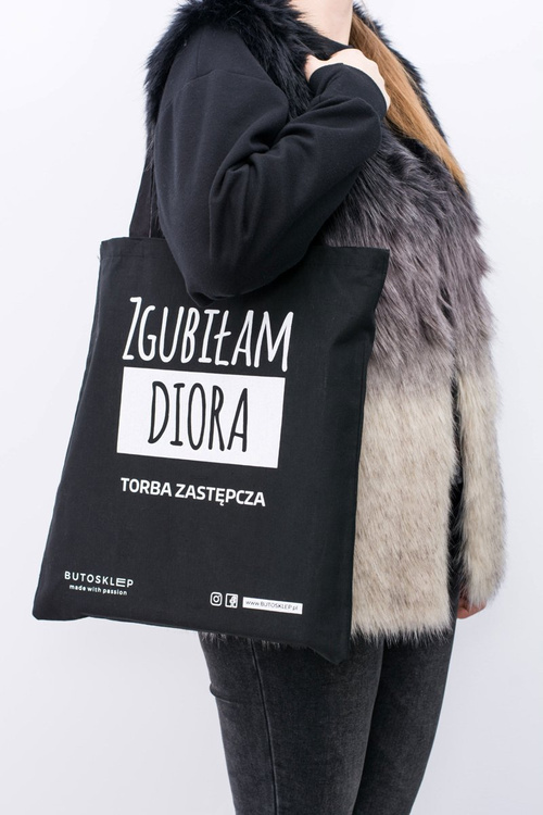 Чорна полотняна сумка Lost від Dior