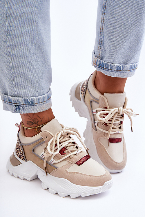 Спортивне взуття на масивній підошві Beige Corena