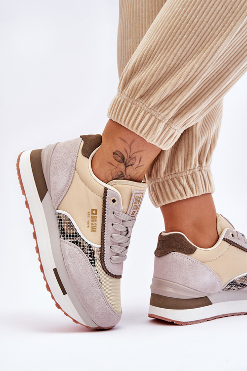 Модні кросівки Memory Foam System Big Star LL274364 Beige