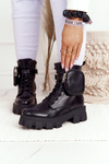 Чоботи жіночі на платформі з портмоне Чорна субота