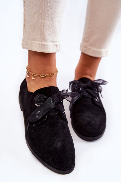 Жіночі замшеві туфлі La.Fi 210014B-SU Чорні