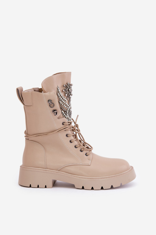 Ботильйони з екошкіри Workers з декором Warm D&A Beige MR880-080