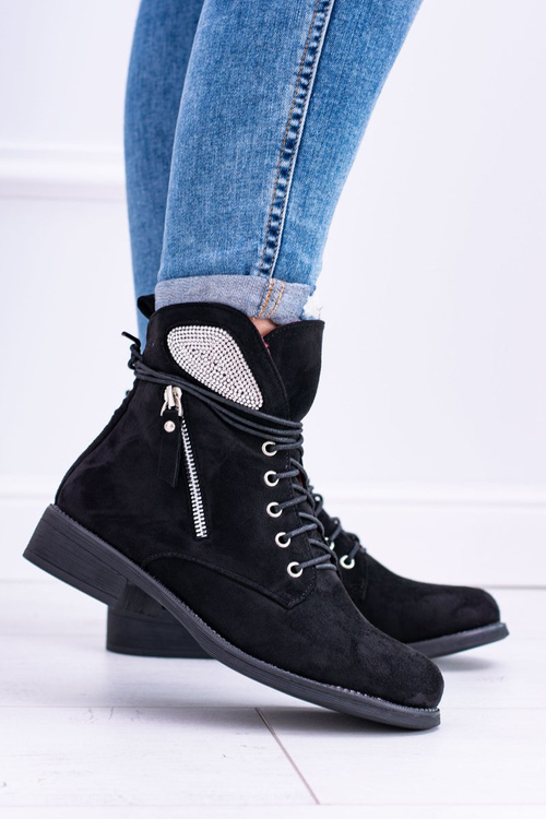Жіночі утеплені чоботи на блискавці Паєтки Замша Кортіна