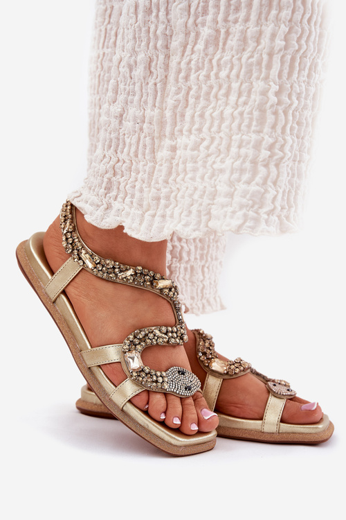 Жіночі Сандалі З Декором Змія Еко Шкіра Artiker 56C1362 Золоті