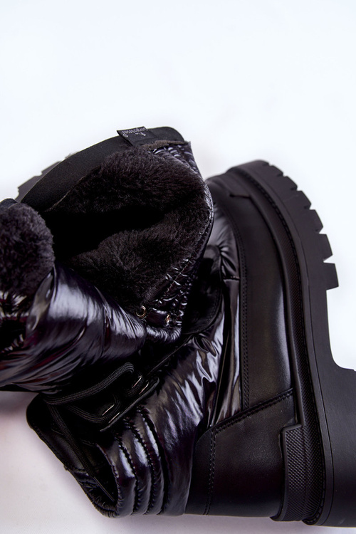 Чоботи жіночі на платформі чорні Nerina