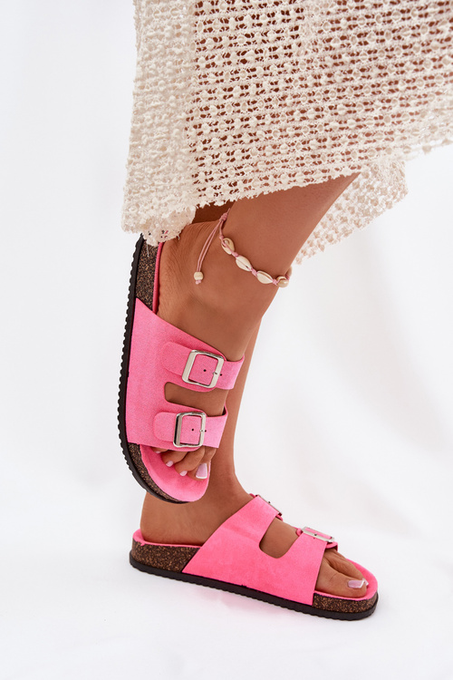 Жіночі Сандалі З Пряжками Нейоновий Рожевий Оліена