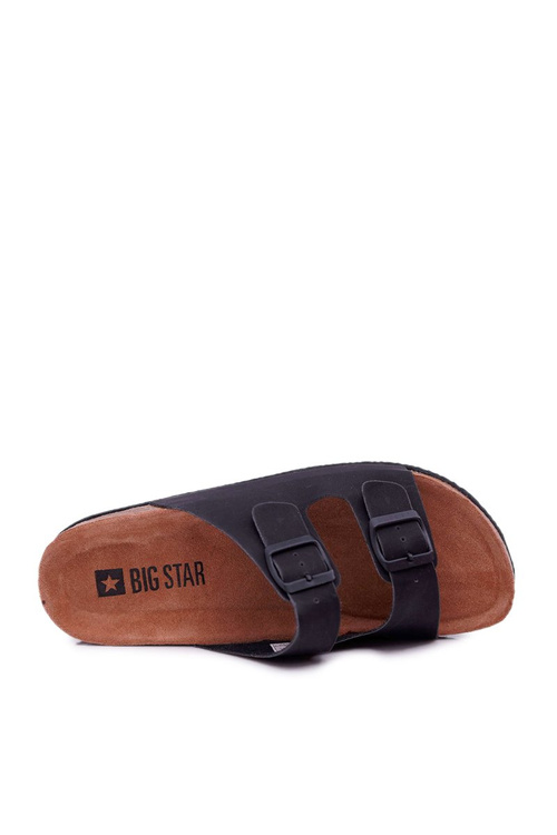 Чоловічі шльопанці з пряжками Big Star Black DD174605