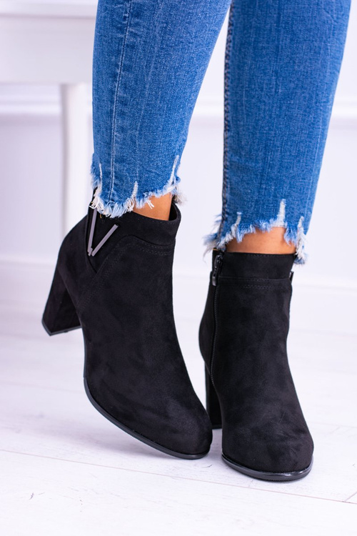 Чорні чоботи на шпильці Sergio Leone, замшеві Valentia