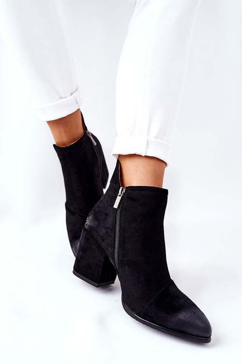 Класичні чоботи на підборах, чорні Verian