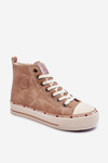 Жіночі високі утеплені кросівки Cross Jeans KK2R4045C бежевого кольору 