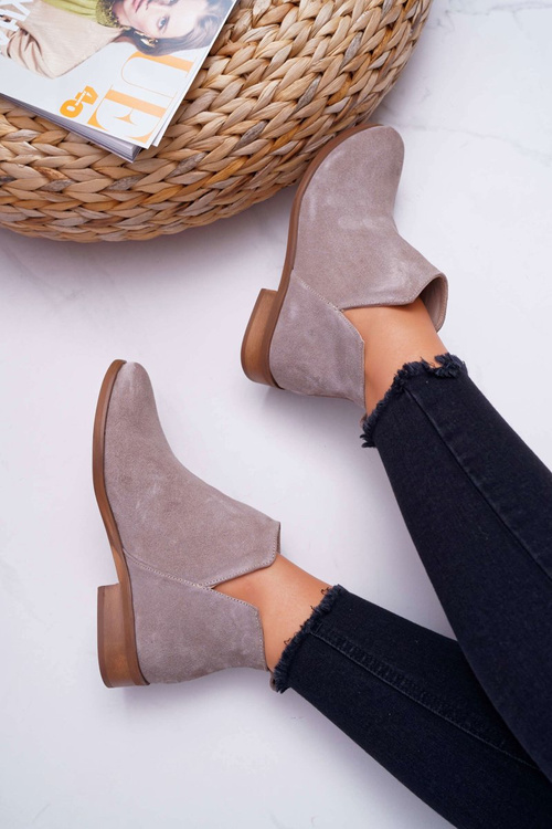 Жіночі весняні шкіряні черевики на плоскому каблуці Cappuccino Madness