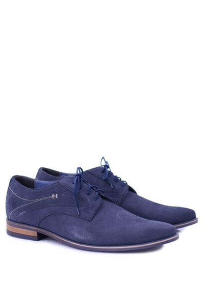 Чоловічі елегантні шкіряні замшеві напівчеревики Bednarek Navy Blue Eligio