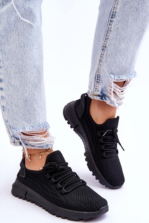 Жіноче спортивне взуття без шнурівки Кросівки Black Rosett