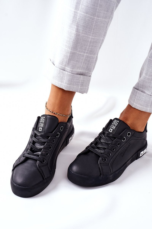Жіночі шкіряні кросівки BIG STAR II274030 Чорні