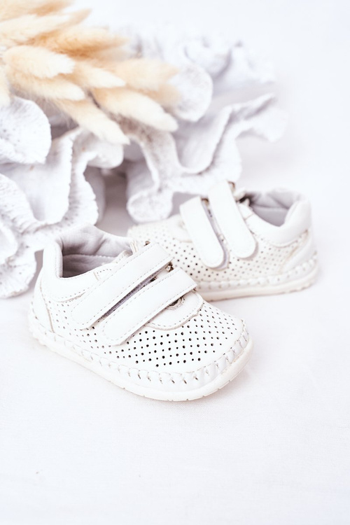 Дитяче шкіряне спортивне взуття біле Billie