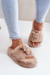 Жіночі хутряні тапочки з ведмедиком Бежеві Румунія