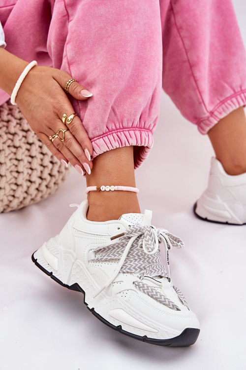Кросівки Жіночі Спортивні З Подвійним Шнурівкою Білі Efobell