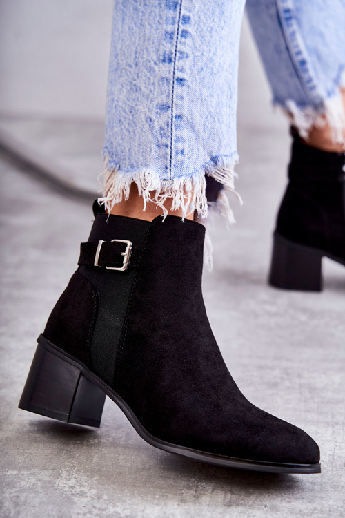 Замшеві чоботи на поштині Black Vannes