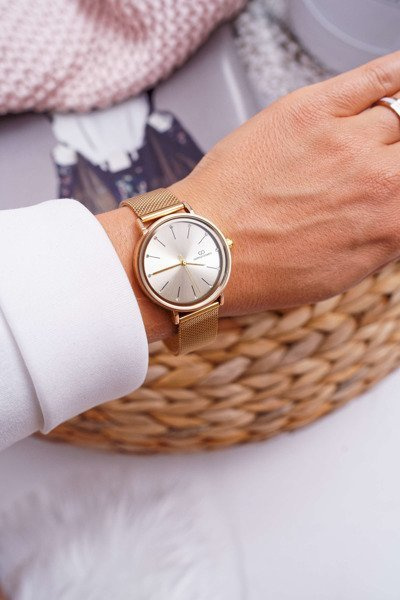 Жіночий годинник Giorgio & Dario Mesh Gold Oreno