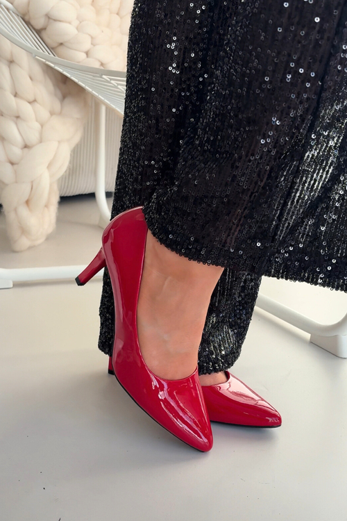 Лаковані Туфлі на Каблуках Sergio Leone 1336 Червоні