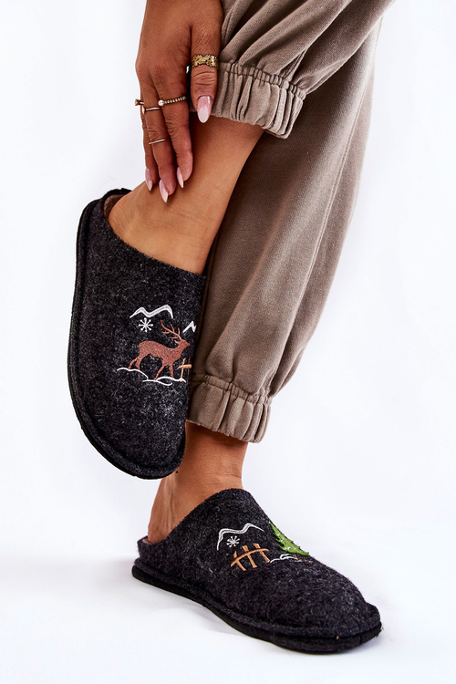 Домашні тапочки Big Star KK276018 Black and Beige