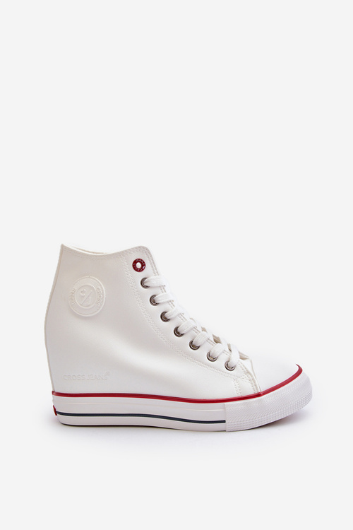 Жіночі кросівки на танкетці Cross Jeans NN2R4004 Білі