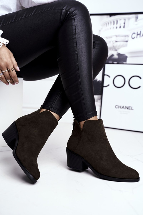 Жіночі чоботи на плоскому каблуці осінні хакі молочного кольору