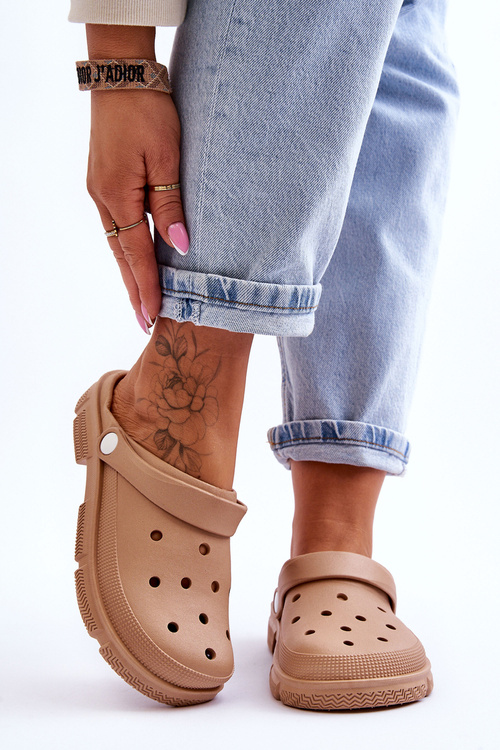 Жіночі гумові крокси коричневого кольору Rabios