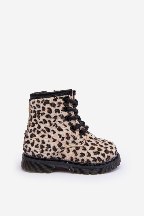 Чоботи дитячі утеплені на блискавці бежеві Goopy