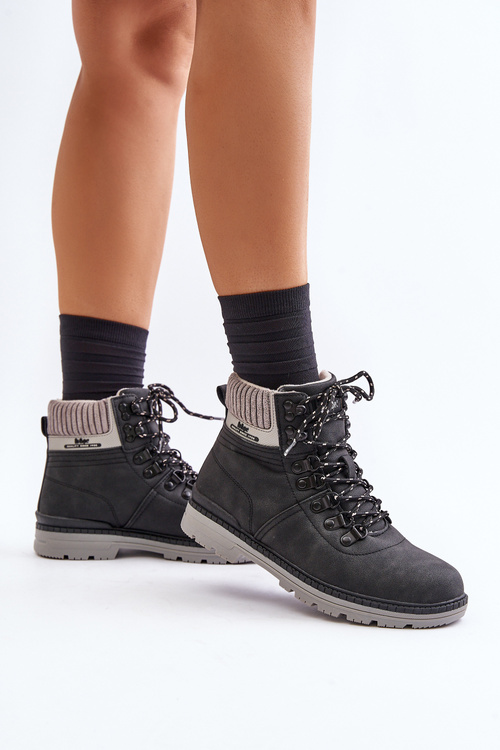 Теплі жіночі ботильйони Lee Cooper чорні LCJ-24-03-3043