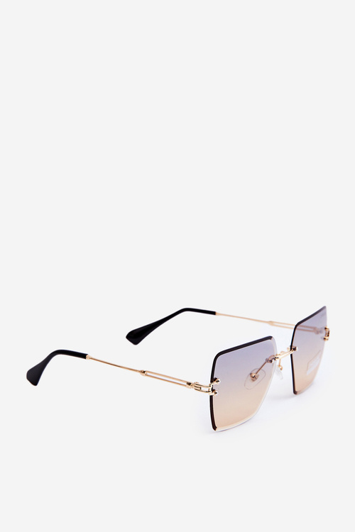 Жіночі сонцезахисні окуляри з градієнтними лінзами UV400 золото-блакитні