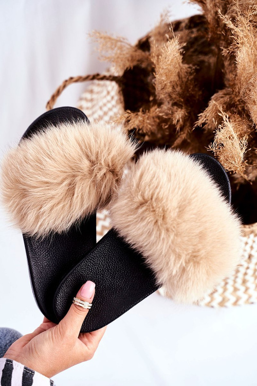 Жіночі шорти з натуральним хутром бежеві Bushido