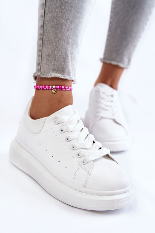 Жіноче спортивне взуття на платформі білі Eliso