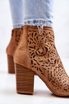 Ажурні чоботи на шпильці Camel Brittany